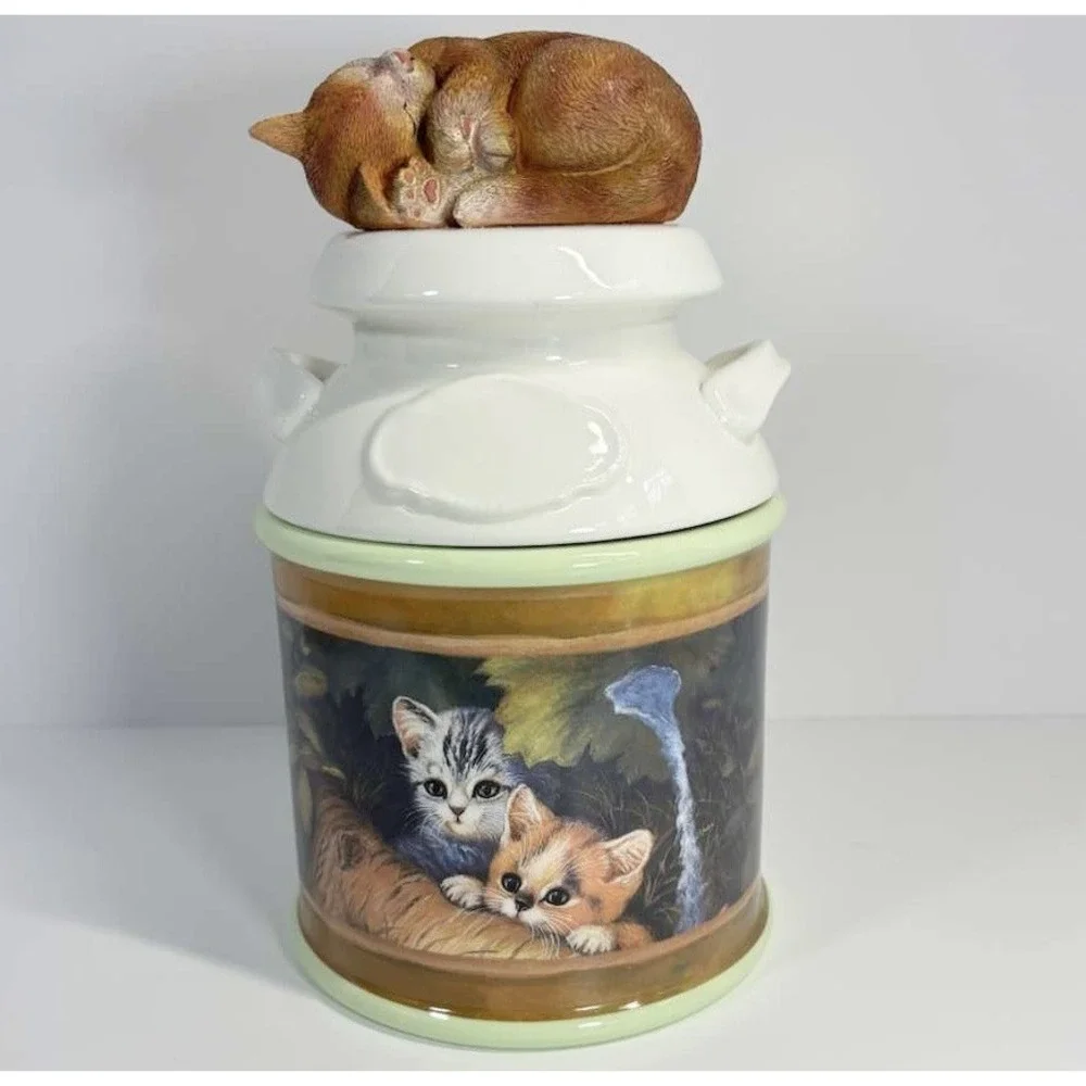 The Bradford Exchange Premier Edition 2017 Cozy Kitten Canister by Jurgen Scholz